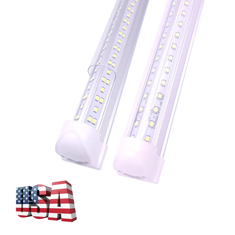 144W T8 LED Tube Intégré LED Tubes Lumière En Forme De V Remplacer L'éclairage Fluorescent Refroidisseur Porte Garage Shop Lights