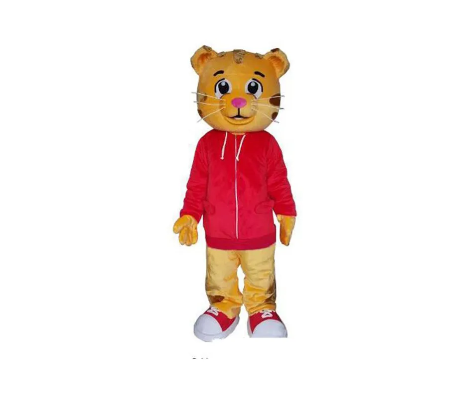 2021 Factory sale hot costume Cute Daniel the Tiger Red Jacket Cartoon Character Mascot Costume Fancy Dress