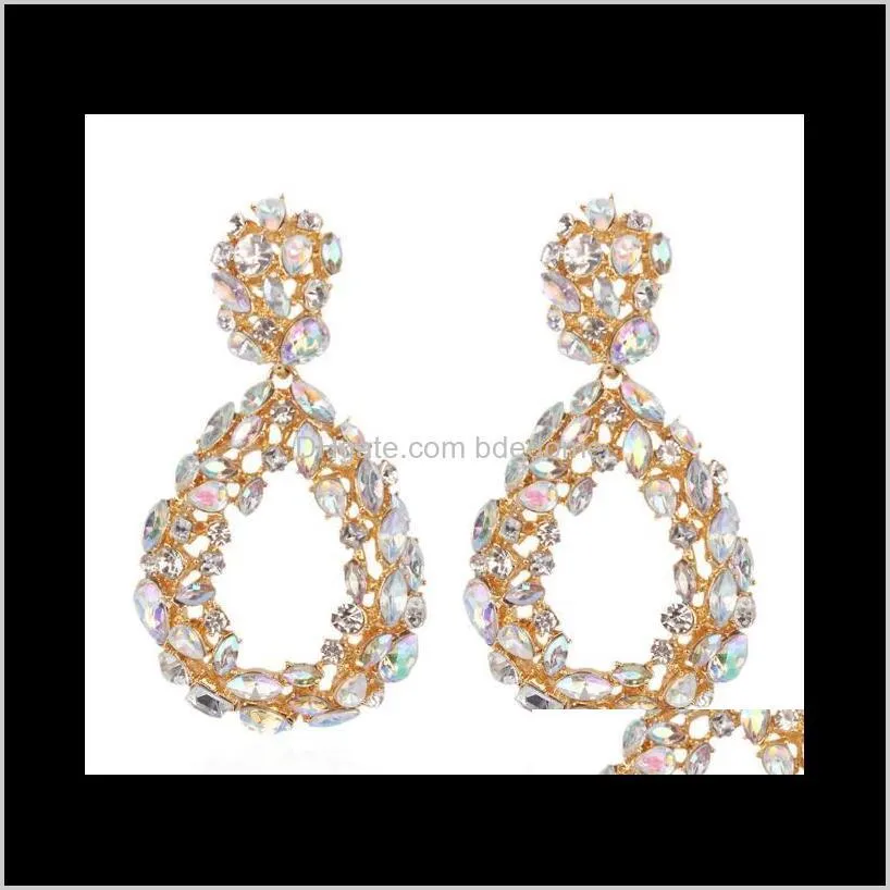 blingbling shine party jewely 3 color sparkle diamond hollowed-out ring ornaments drop earrings sparkle earrings wholesale