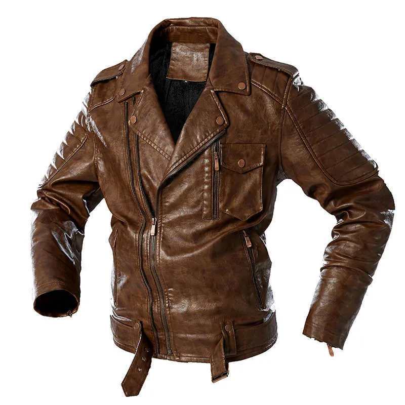 Mountainskin Men s Fashion Leather Jacket Winter Thick Men Motorcycle PU Leather Coat Turn Down Collar Leather Jacket Male SA976 P0813