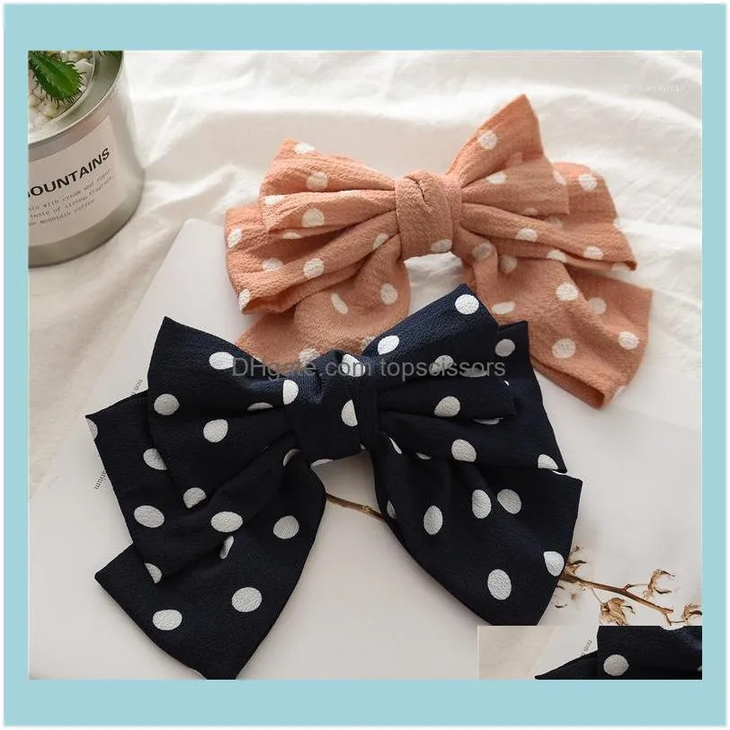 Aessories & Tools Hair Productshair Bow Ties Hairpins For Woman Headwear 3 Layers Bowknot Clips Heart/Dot/Print Barrettes Aessories1 Drop De