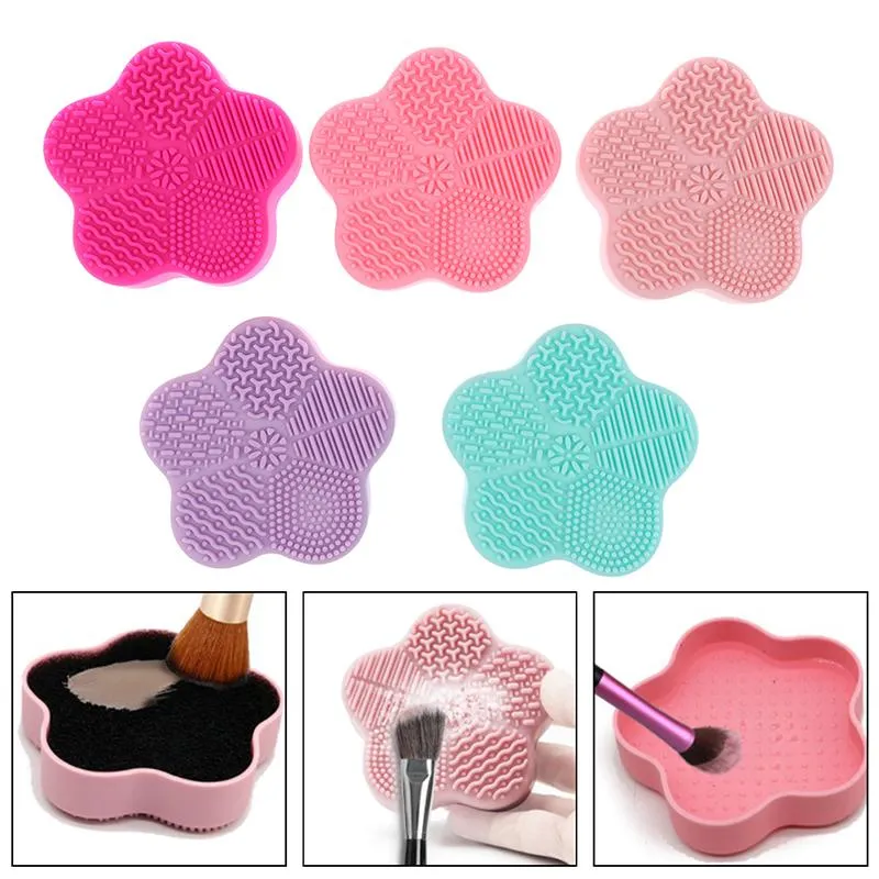 Silicone Makeup Brush Cleaner Pad Starfish Rengöring Mat Scrubber Board Tool Make Up Washing Foundation Borstar