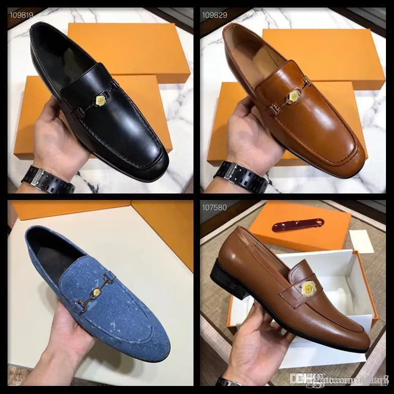 L5 lederen mannen schoenen luxe merken casual slip op formele loafers mannen mocassins Italiaanse feestjurk schoenen mannelijke rijdschoen 33