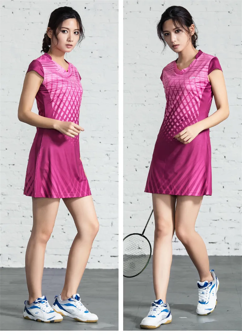 Tennis Dresses for women sports Jerseys badminton wear sport Dress with  shorts Ladies sportswear Gym Running suit fitness clothes