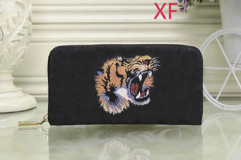 Men's animal long Wallet Men pu Leather snake Tiger bee Wallets For Men Purse with gift box