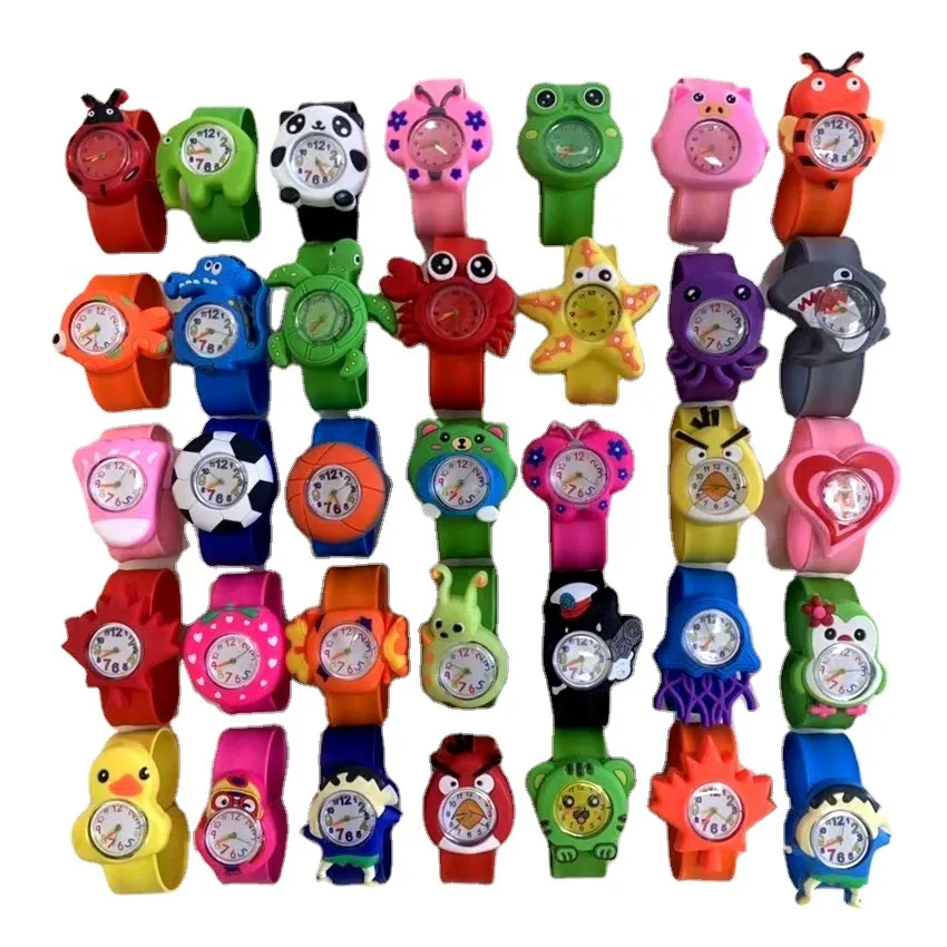키즈 시계 나비 슬랩 시계 Cartoon3D 크리 에이 티브 석영 손목 시계 아기 시계 실리콘 스포츠 어린이 시계