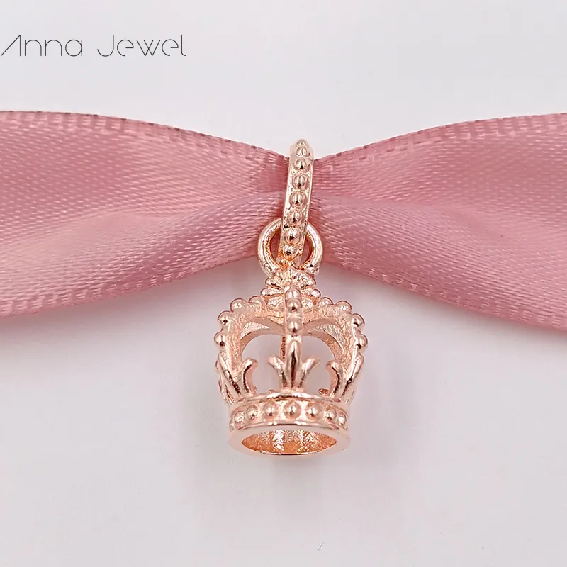 Hiçbir renk solmaz Katı Gül Altın Asil ihtişam CZ Pandora Charms ile Bilezikler DIY Jewlery Yapımı Gevşek Boncuk Gümüş Takı Toptan 781376