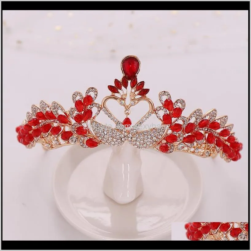 bridal jewelry korean crystal crown hair band children`s dress accessories catwalk tiara prom headdress accessories