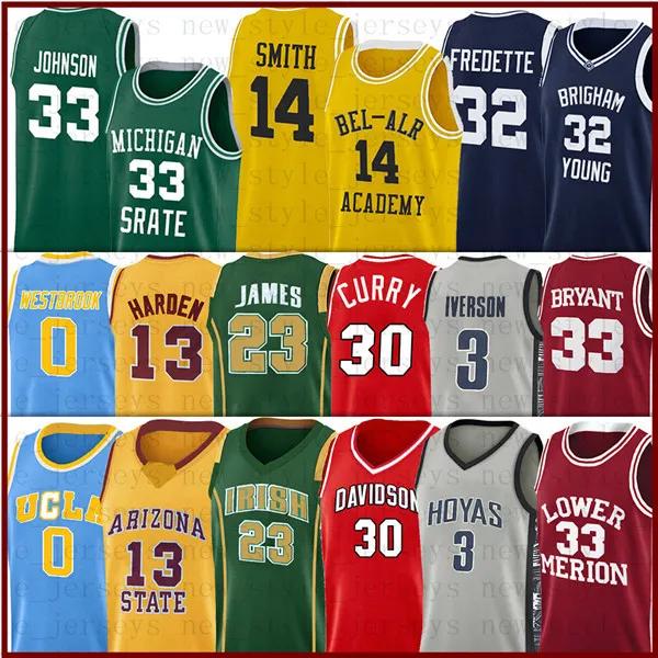 NCCA LeBron Bryant James Kevin Kyrie Durant Irving Harden Westbrook Texas longhorns Basketball Jersey Stephen Michael Curry Allen Trae Iverson college Jersey x14
