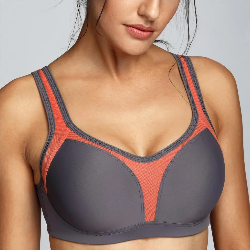 SYROKAN Womens High Impact Underwire Juliet Sports Bra Expertly