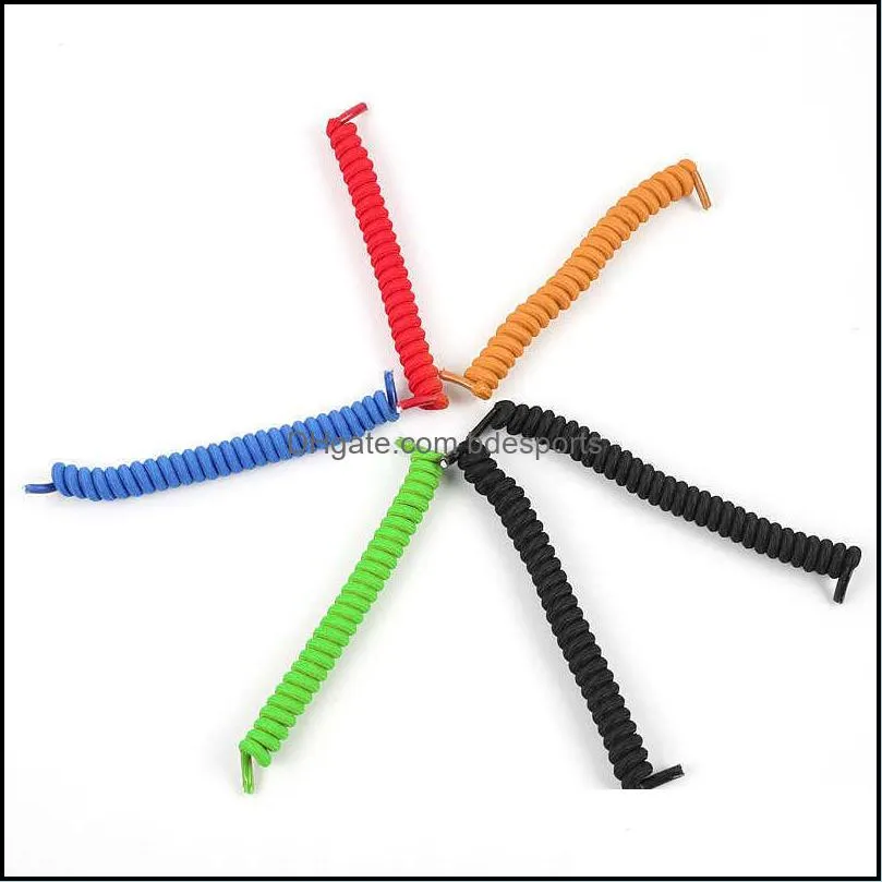 Curly Elastic Unisex Shoelaces Personalized Fashion Multicolor Sports Round Shoelace No Need To Tie Shoe Laces