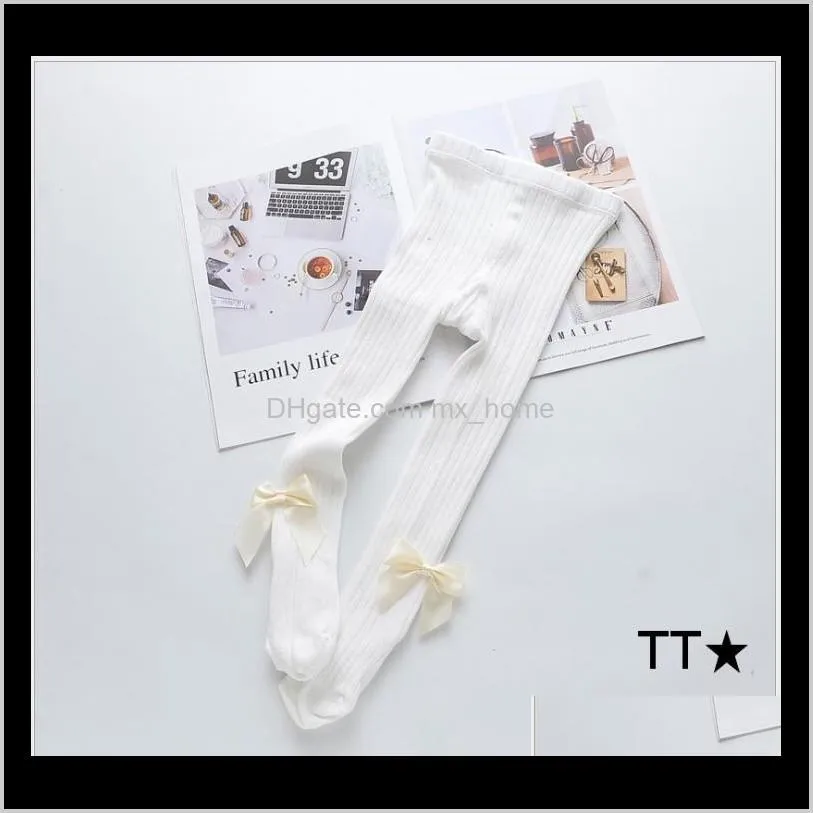 spring and autumn girls leggings pants dress socks baby girl pantyhose with bowknot kids cotton warm white dance long socks 6 colors