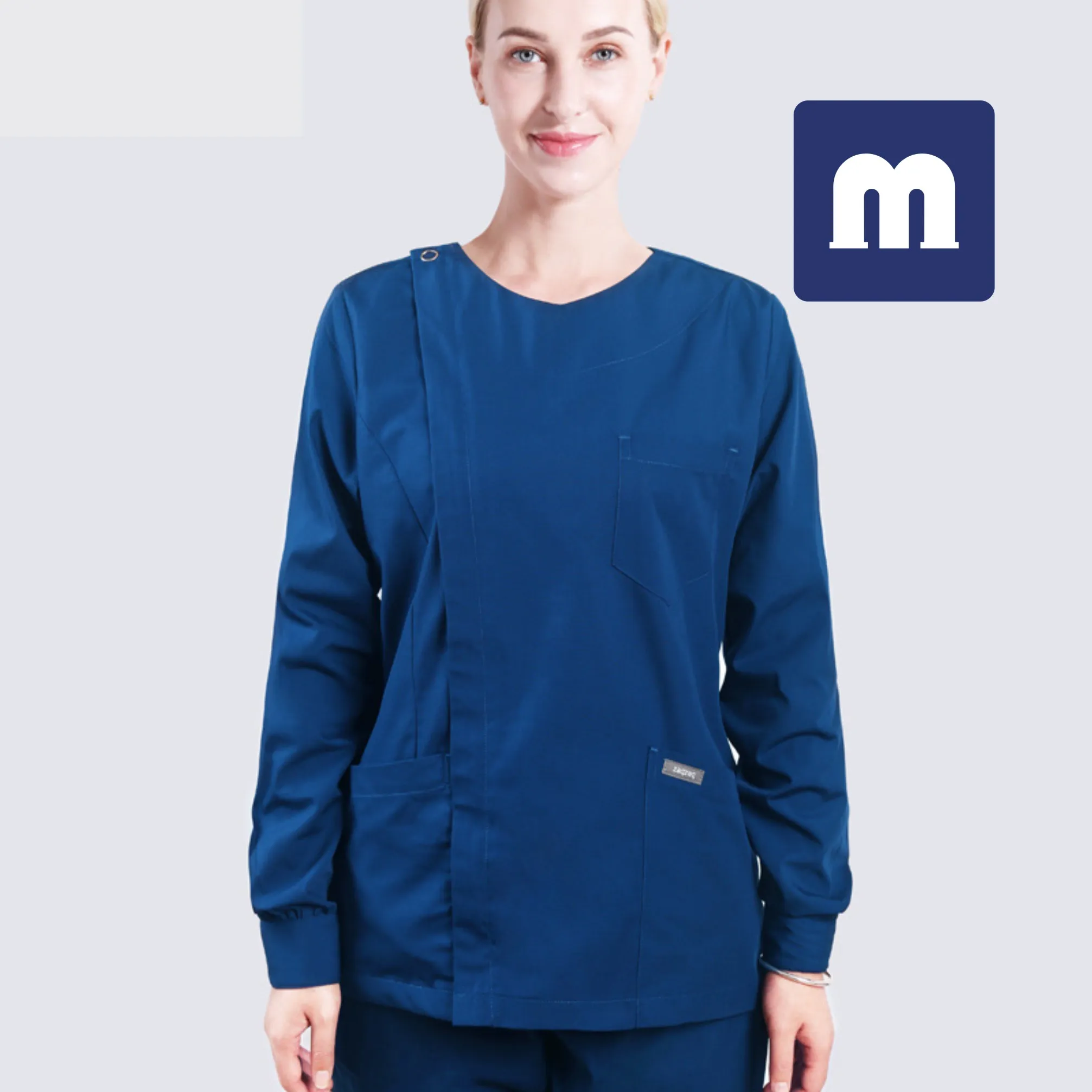 Medigo-088 Zweiteilige Damenhose, OP-Bekleidungsoberteil + Hose, Herren-Krankenhausuniform, Chirurgie-OP-Bekleidungshemd, Langarm, Krankenschwesteruniform, Pet Grey's Anatomy, Arzt-Arbeitskleidung