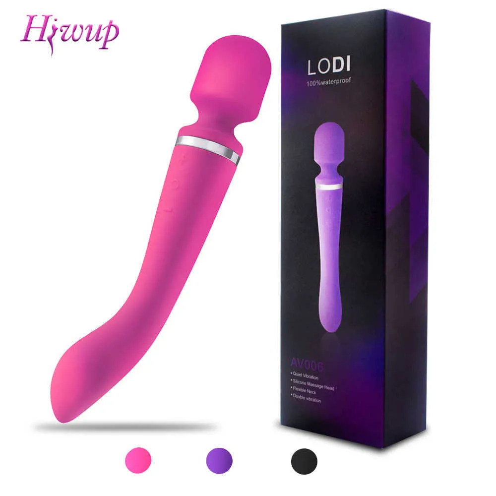 Dildos toy20 Speeds Powerful AV Vibrator Magic Wand for Women Adult Couples Body Massager Clitoris Stimulator Product Shop Q0508206L