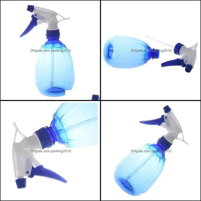 Watering Equipments Tear Drop Shape Blue White Plastic Flowers Plants Water Sprayer 520ml