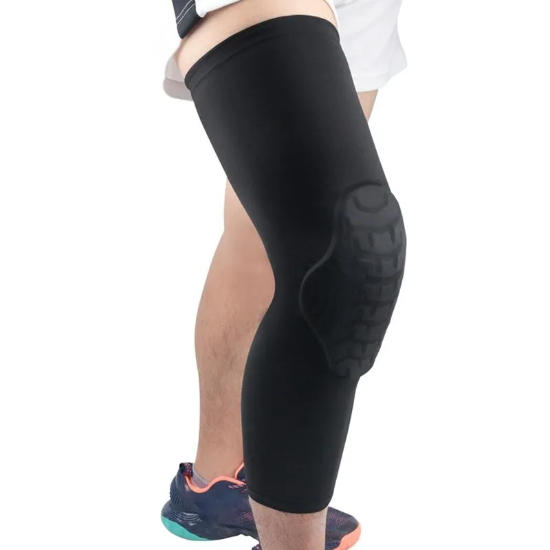 1pc Long Knee Pad manga Anti-Bump Térmica Suporte a patela Protetor de ginástica Outdoor Basquete de basquete Sportswear cotonete almofadas