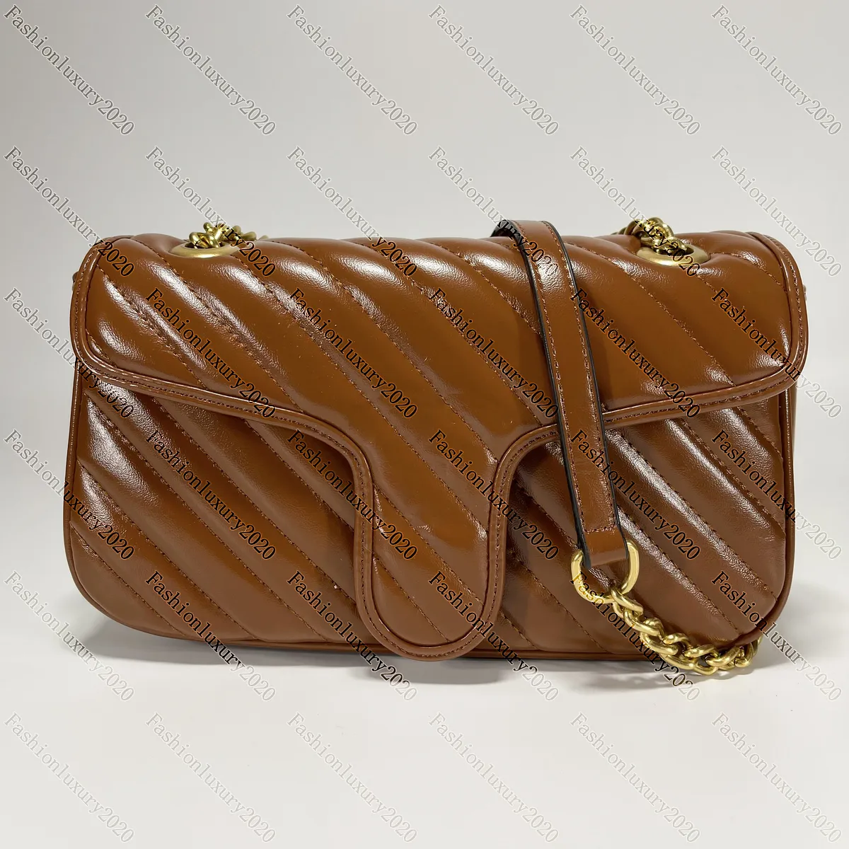 Wholesale Womens Shoulder Bags Handbags 26cm Gold Chain Strap Tote Cross Body Bag Female Messenger Purse Wallet 6 Colors