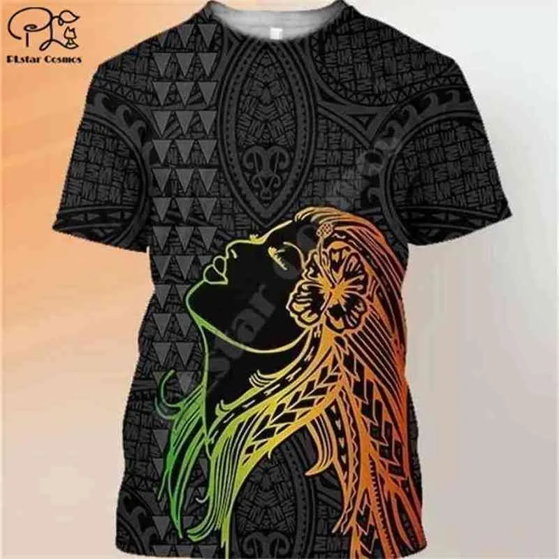 T-shirts imprimés en 3D Kanaka Polynesian Tribal country culture Harajuku Streetwear Native women men Funny Tshirts Short sleeve 03 210716