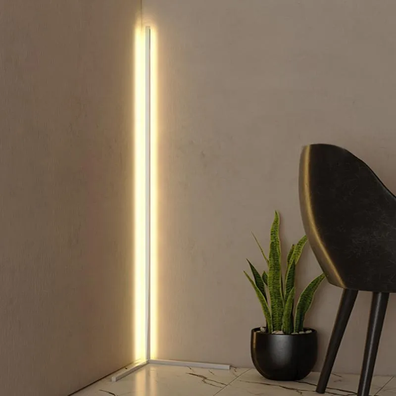 Corner Floor Lamp Led | Minimal Nordic Decoration Standing Tripod Lamps  Ligh (Warm White)