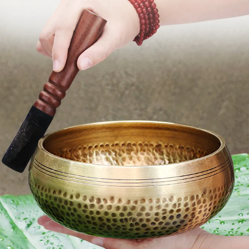 Yoga Meditation Nepal handgefertigte Tibet Buddhal Sound Chanting Bowl Messing Chime Handicraft Music Therapy Tibetanische Singschale