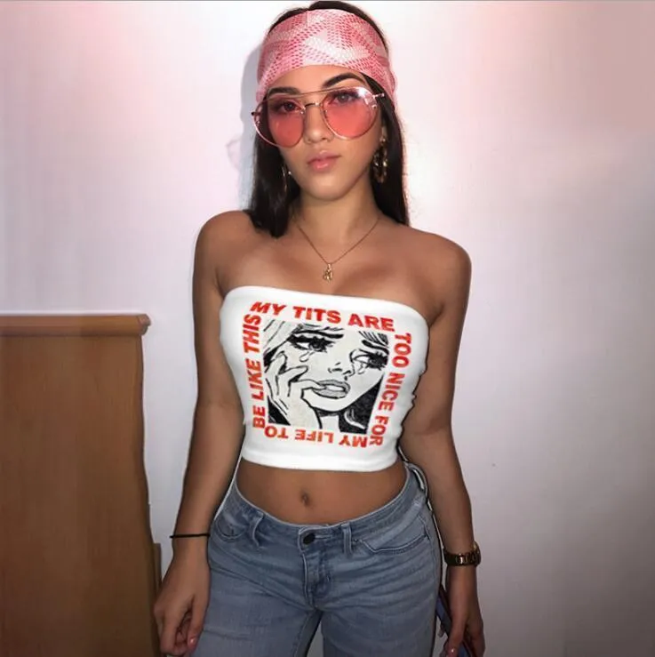 Summer My Tits Are Too Women T Shirts Nice Letter Cry Girl