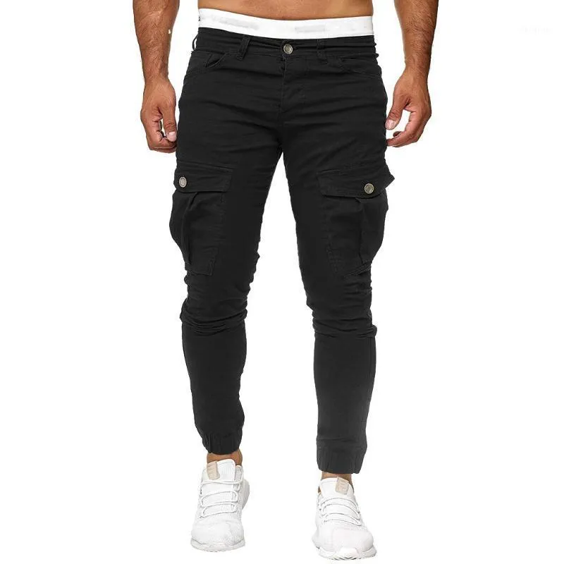 Men's Pants Joggers Men Casual Black Regular Sport Slim Fit Solid Trousers Running Sweatpants Masculina