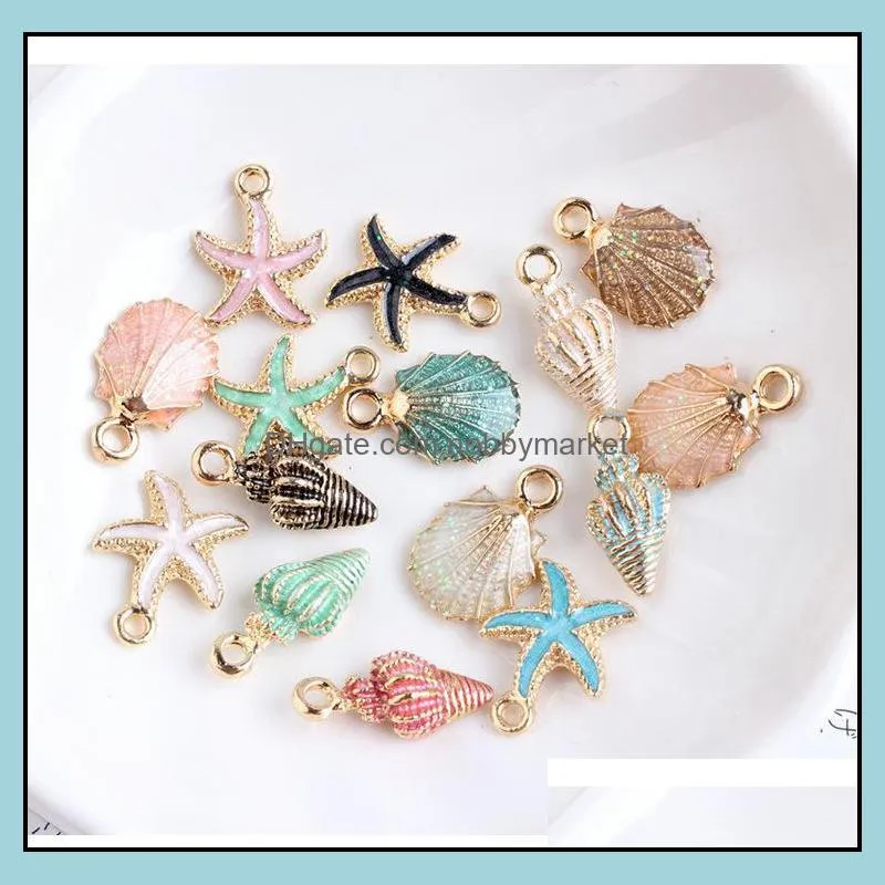 Encantos Jóias Concha Componentes 1 Pacote 1,6-2cm MTI-Estilo Pequeno BK Be Beach Mar Natural Shell Conch Beads Cowy Tribal Jewelly Craft AESSO