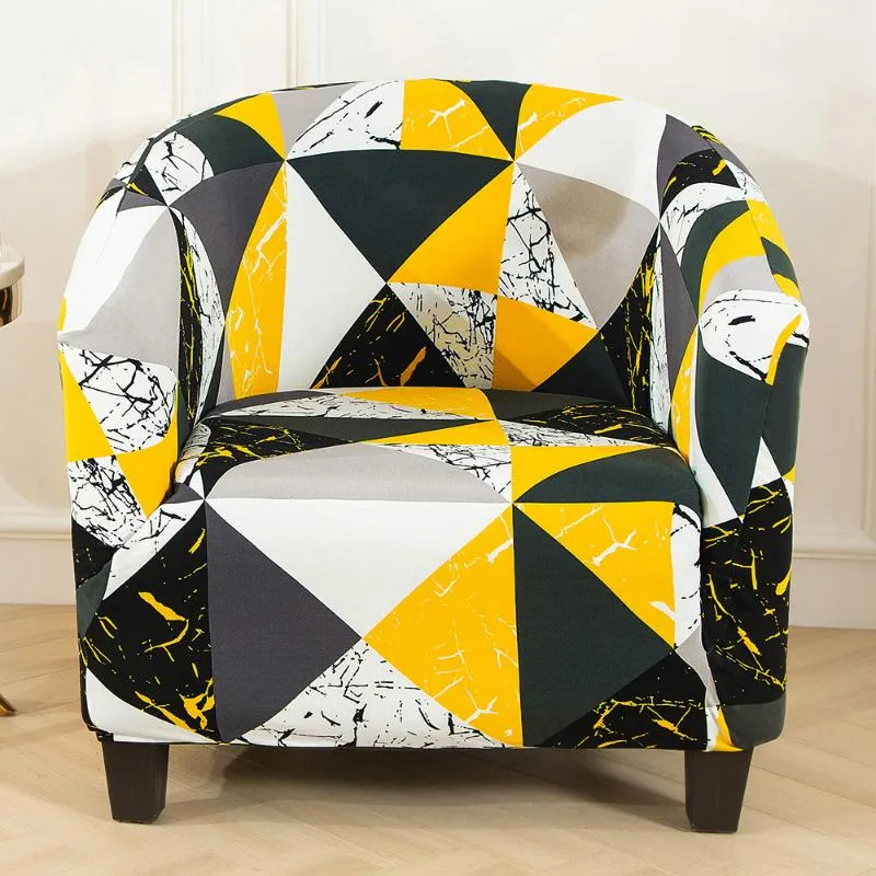 Sandalye kapakları Junejour elastik kanepe kapağı geometrik koltuk koruyucu küvet mobilya slipcover kalın pluschair