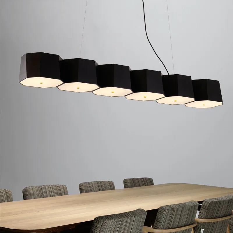 American Honeycomb Shop Pendant Lamp Industriell vindhänge Ljus Hanglampor Vit Svart Kreativ Lift Kaffebält