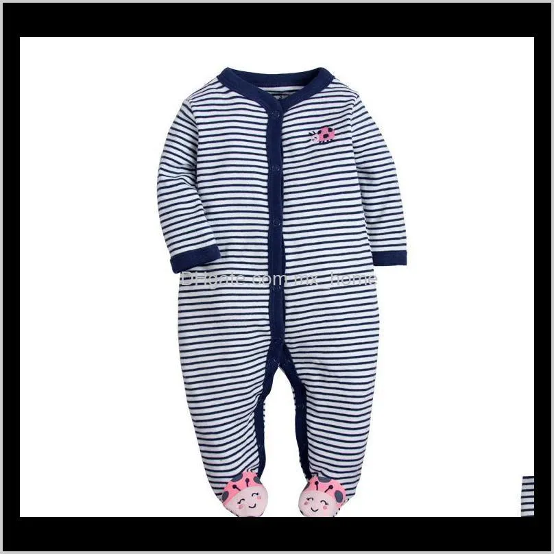 baby boys jumpsuit footies rompers onesies long sleeve newborn 0-1 y infant spring autumn striped little all star koala