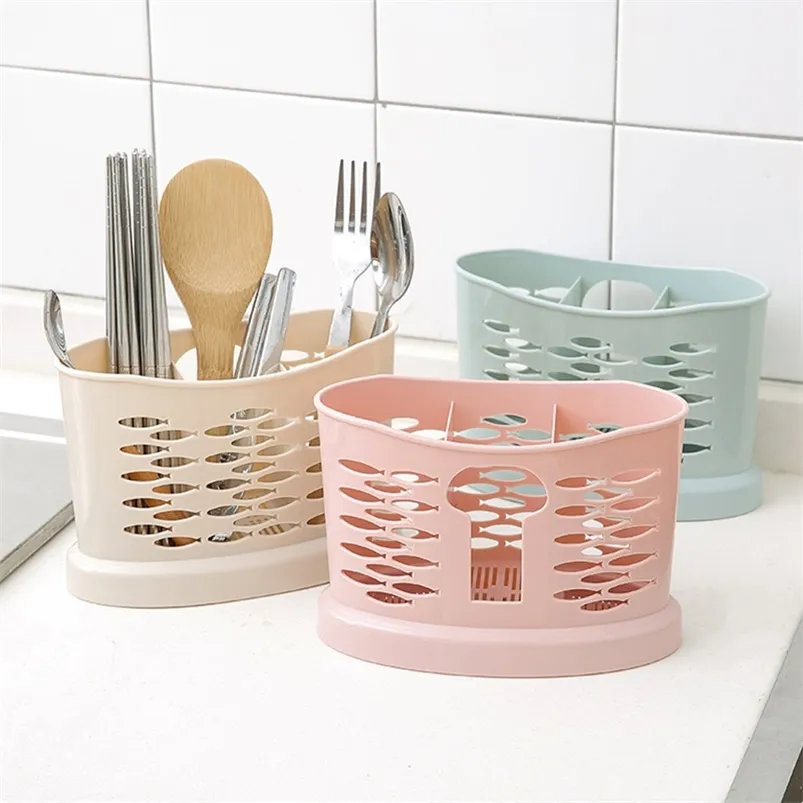 Kitchen Drain Pipe Tableware Storage Rack Chopsticks Spoon Fork Stationery Cosmetic Holder 210423