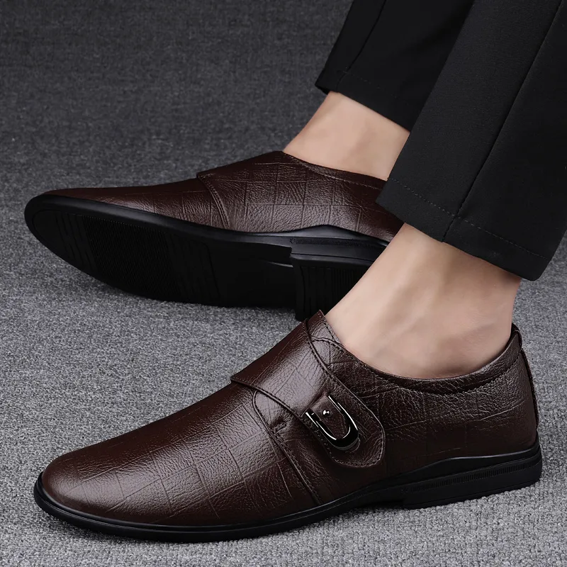 Adam İlk Katman Dana Moda Rahat Ayakkabılar Hombre Geniune Deri Business Loafer Moccasin Maskülio Eğlence Rahat Sürüş Ayakkabı