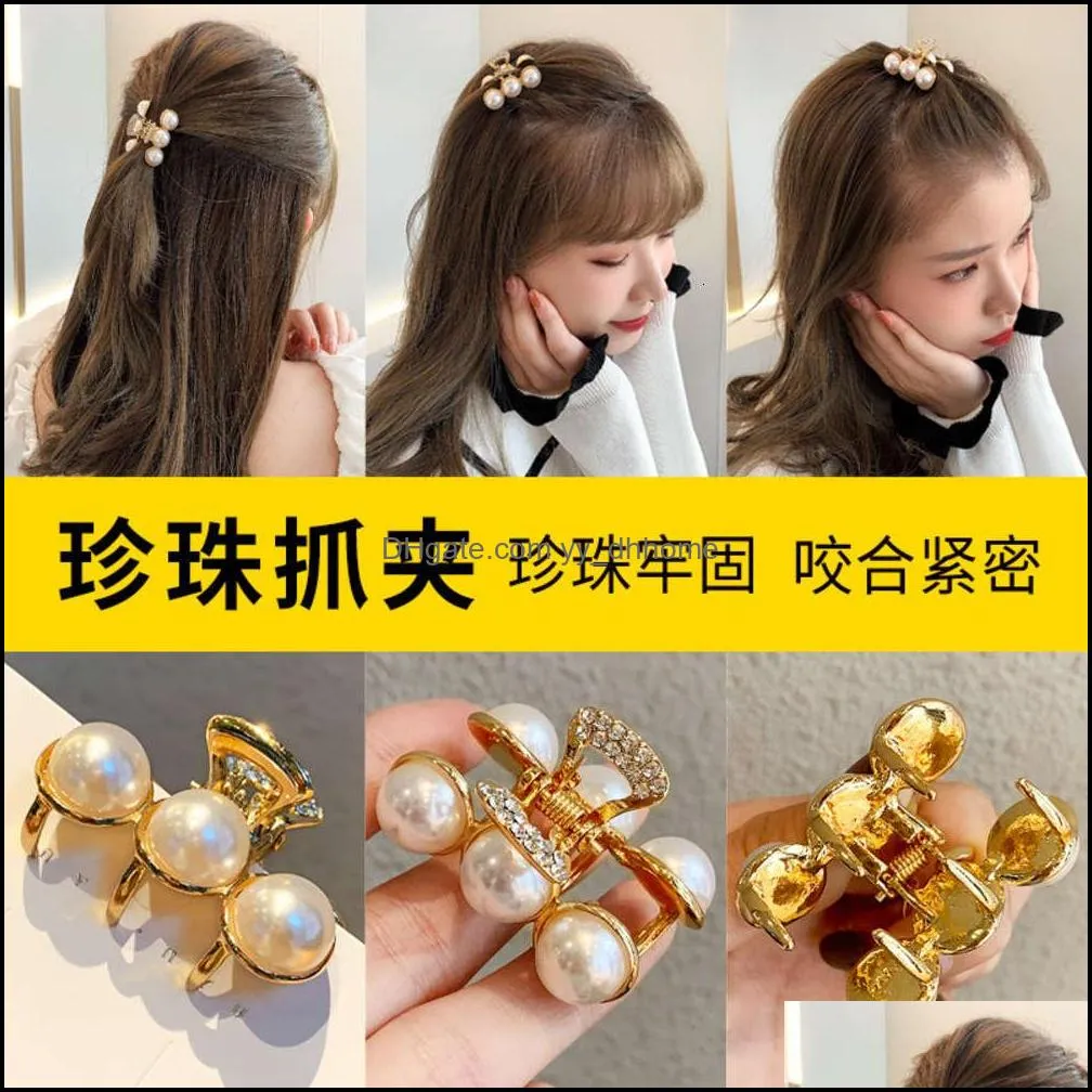 Small grasping card clip exquisite small hair volume high-end ping back brain pin adult female Korean