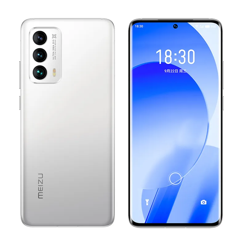 Oryginalny Meizu 18s 5g Telefon komórkowy 8GB RAM 128GB 256 GB ROM Snapdragon 888 PLUS OCTA Core 64.0mp AI NFC Android 6.2 "Zakrzywiony pełnoekranowy Identyfikator Falturej Palec Smart Telefon komórkowy