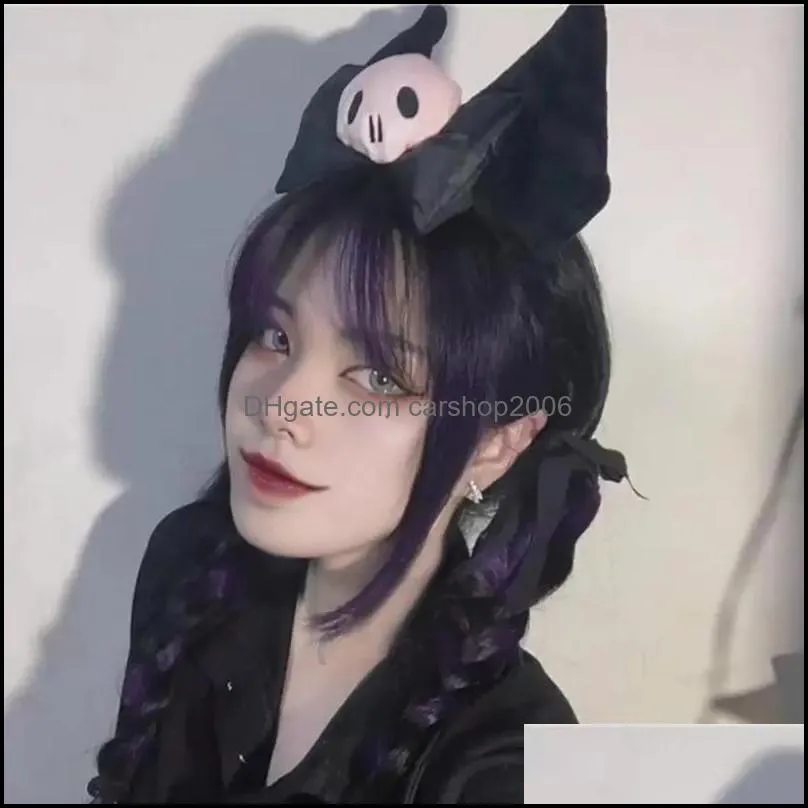 Party Favor Sanrioed Headband Kuromied Melodyed Hair Hoop Kawaii Cartoon Hairpin Female Cosplay