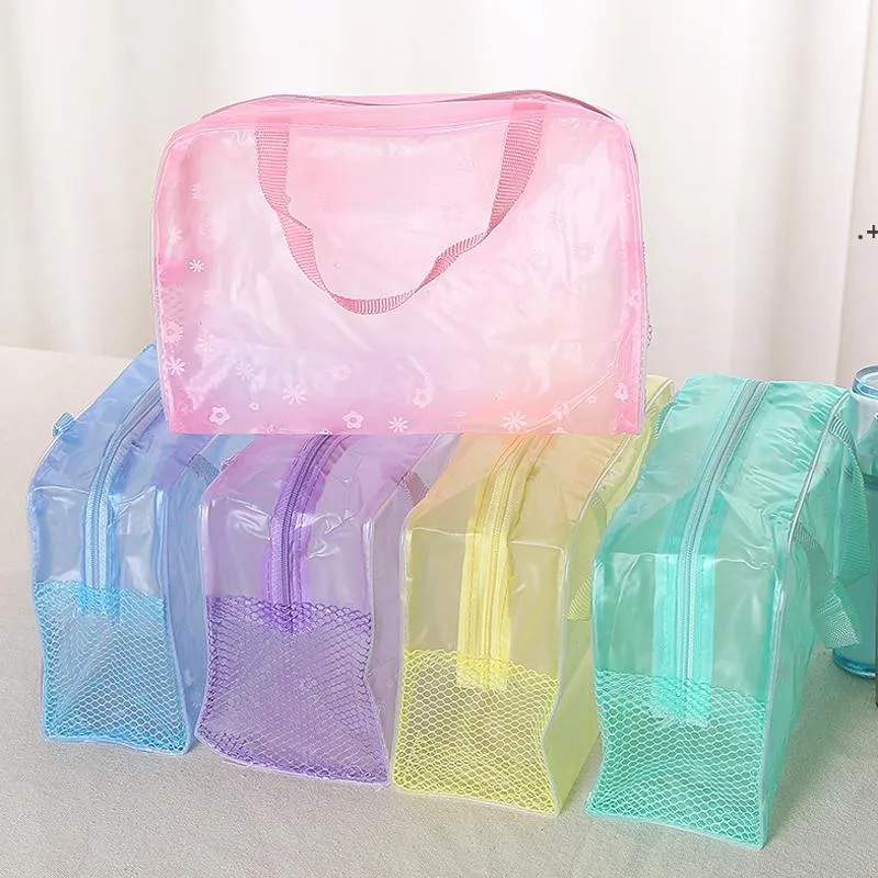 Transparent Waterproof Cosmetic Bag Multifunction Cosmetics Organizer Women Handbag Pouches Travel Bathing Makeup Storage Pouch JJD11006