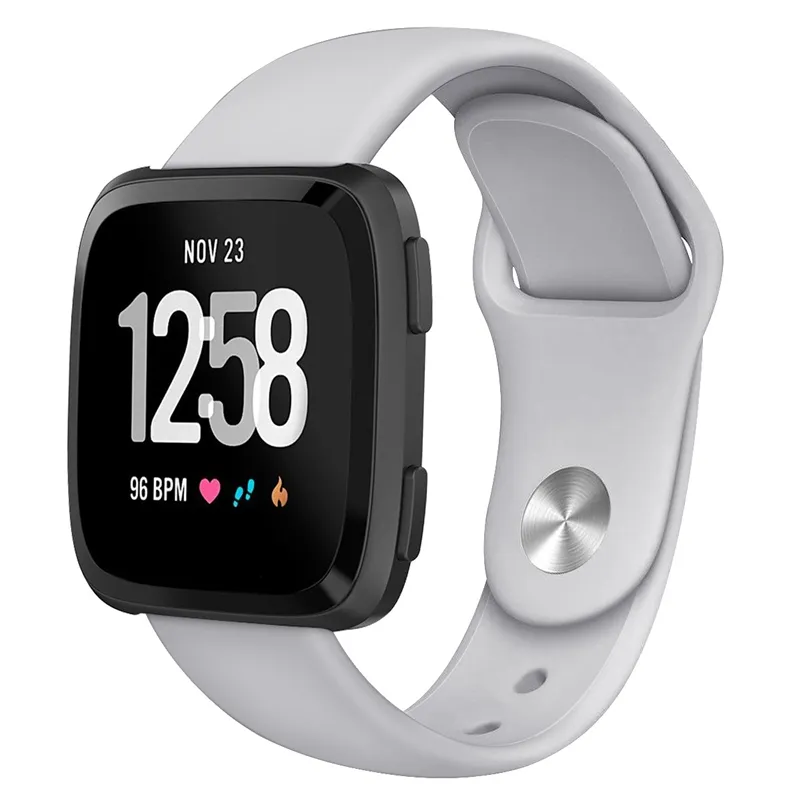 Cinturino In Silicone Per Amazfit Bip, GTS 2/2e/3, GTR 42mm, Bip U/S, Samsung Watch 4/3 – Morbido, 8 Colori, Grigio