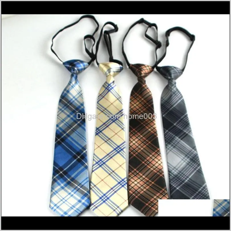 pre-tied boy slim narrow solid neckwear elastic toddle tie kids baby school children wedding prom necktie lz937