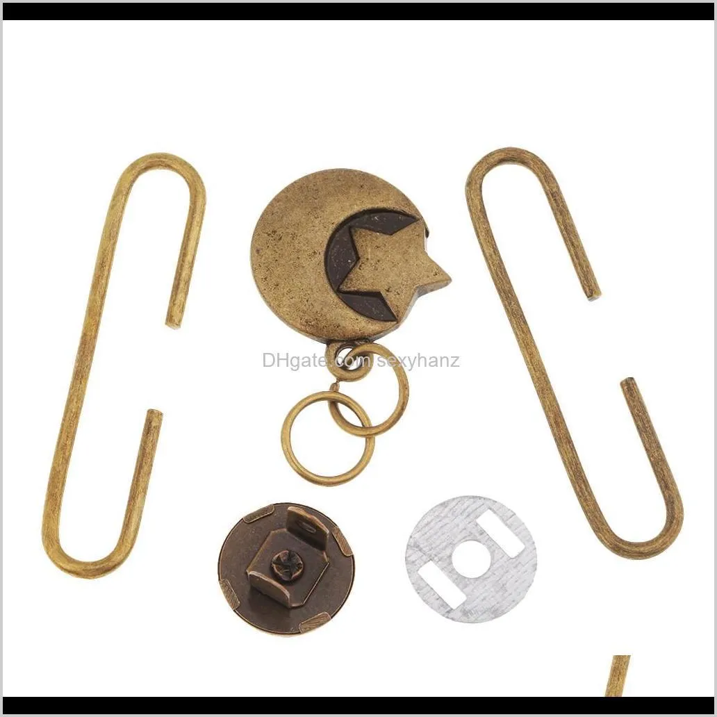 1 set diy vintage metal purse frames c shape clasps bag lock coin bag accessory