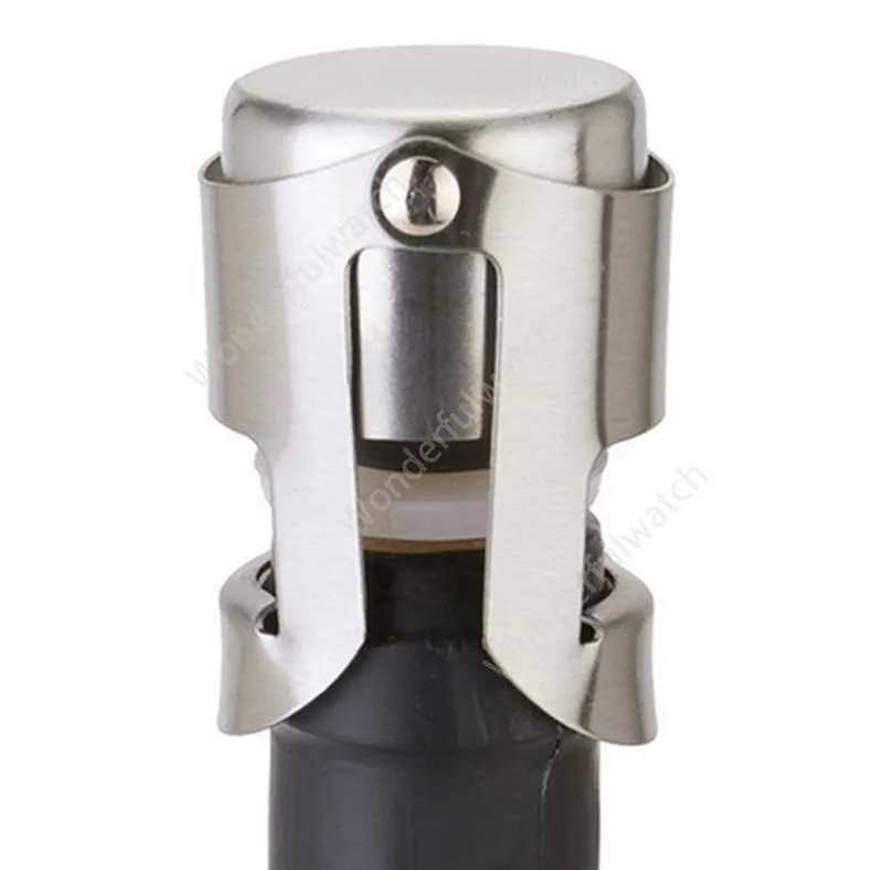 Stoppers de vinho de aço inoxidável Aspirador de garrafa de vinho selado de vácuo Plug Tipo de Pressing Champagne Cap de tampa DHW48