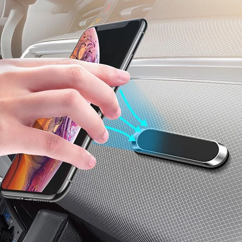 F6 Magnetic Car Phone حامل Mini Mini Metal Plate Magnet الهاتف الخليوي واقفًا للهاتف المحمول في سيارة Magnet Strong Adsorption Car Car