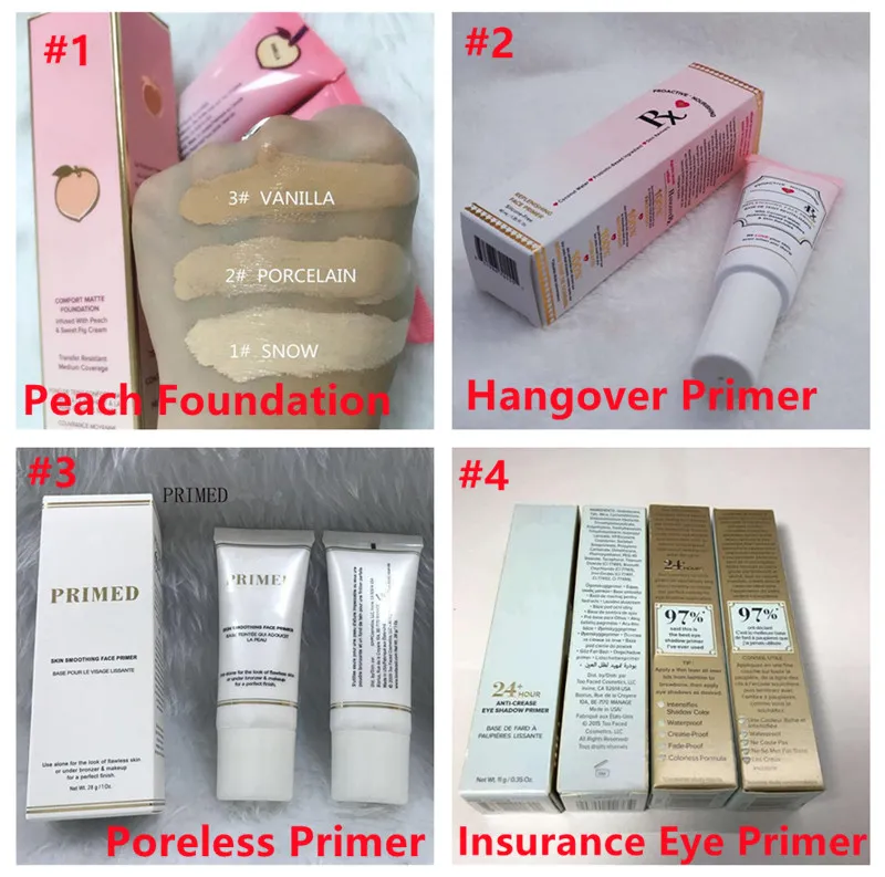 Mais vendido Base Primer para Maquiagem Facial 3 cores 48ml Creme facial Poreless 28g Primer para sombras