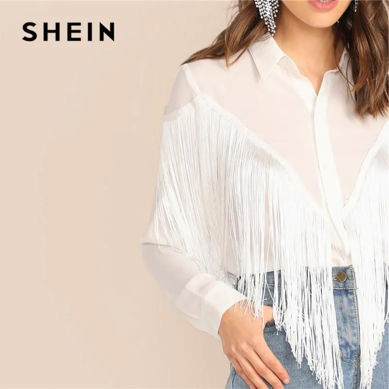 Blusas manga 2025 larga mujer shein