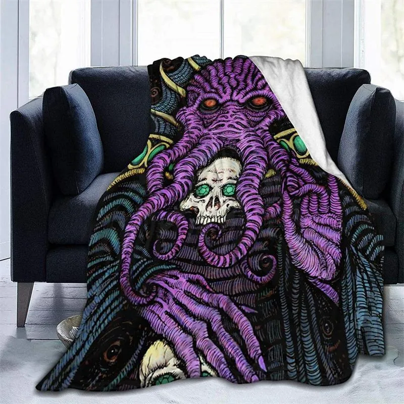 Blankets Mind Flayer Cubre Camara Green Throw Blanket 3D Print On Demand Sherpa Super Comfortable For Sofa Thin Quilt