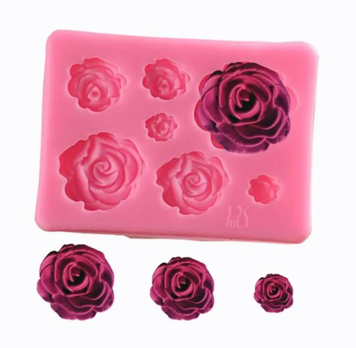 Rose Flowers silicone mould Cake Chocolate Molds wedding Cakes Decorating Tools Fondant Sugarcraft Mold SN4026