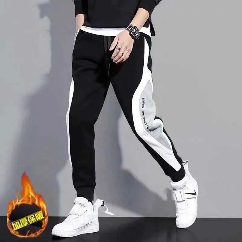 Pantalons de survêtement pour hommes grande taille 5XL 100 kg mâle hip hop kaki noir poches pantalons de jogging homme coréen pantalons de survêtement vitalité jeune Y0927