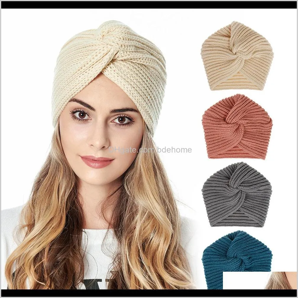 Czapka / czaszki kapelusze czapki kapelusze, szaliki rękawiczki mody Aessories Drop Dostawa 2021 Woolen Indian Hat Jesień Zima Womens Europejska i Ameryka