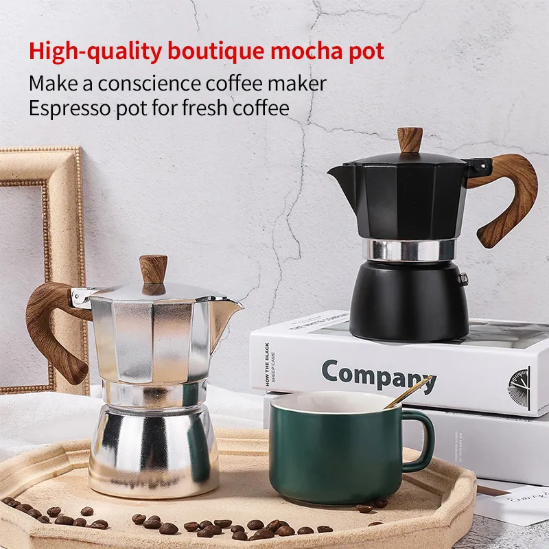 Compra Cafetera Olla Olla Aluminio Moca Expreso Percolador Olla Cafetera  Cafetera Cafetera Casa Al Aire Libre Estufa Café Herramientas Astillas Rojo  Negro Barato | Entrega Rápida Y Calidad | Es.Dhgate