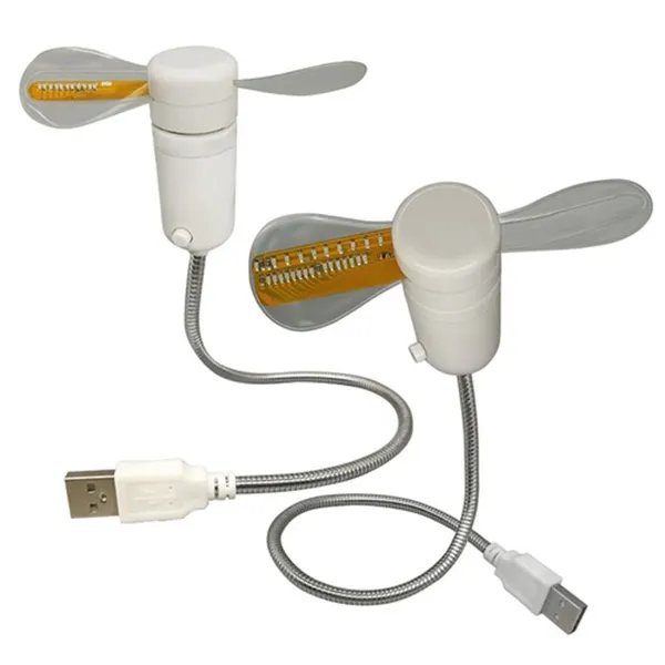 BL-S01-1 Tijdweergave Mini USB-ventilator Creatief cadeau met LED-licht Coole gadget voor laptop-pc-computer