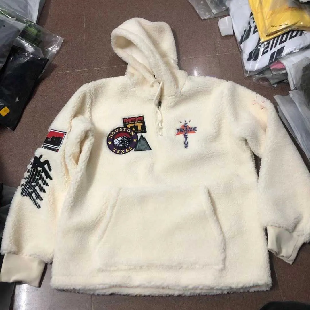 Travis Scott Lamb Wool Sweatshirt Men Women Cactus Trails Sherpa